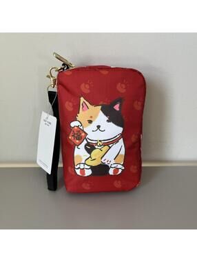 Lesportsac Get Rich Series Cat Wristlet Clutch NWT